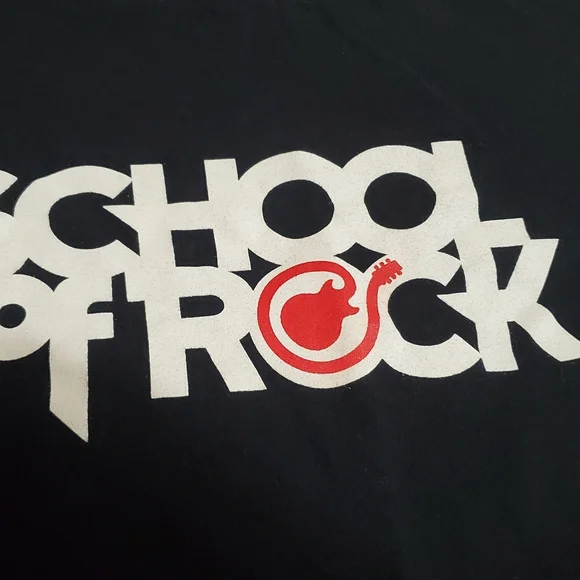 x2 Lot "School of Rock" Boys' Black T-Shirts Sz S & L, Like NEW & Very Good - Picture 7 of 9